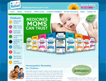 Tablet Screenshot of kidsrelief.com